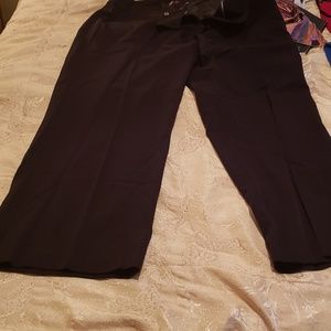 Black wide legged trousers